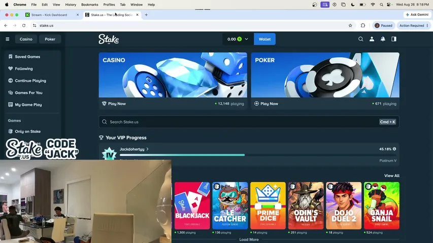jackdoherty playing Slots & Casino - Live Casino Stream