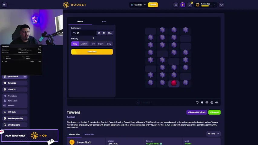 Remzee playing Slots & Casino - Live Casino Stream