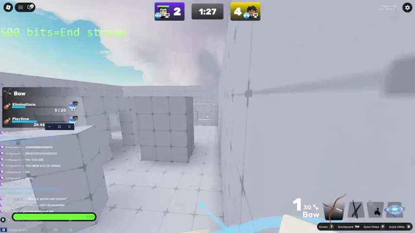 Today challenge | 30 streak | Roblox rivals | if someone send me 500 bits ill end stream