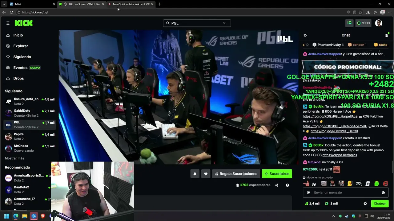 Benjaz — TEAM SPIRIT VS ASTRA INVICTA / PARI UNIVERSE DIA 4 🏆 / CODIGO : 1XBENJAZ ✅