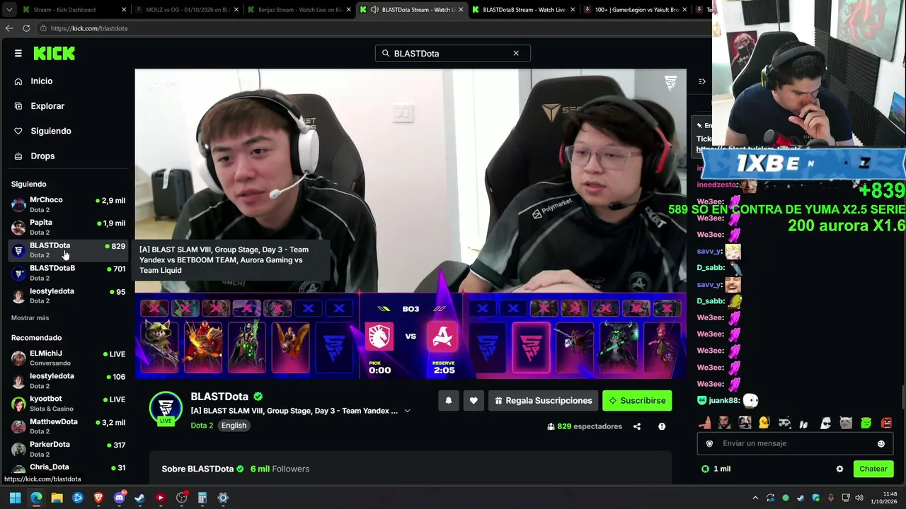 Benjaz — LA BLASTT!! / GAMERLEGION VS MOUZ / LIQUID VS AURORA GAMING / CODIGO : 1XBENJAZ