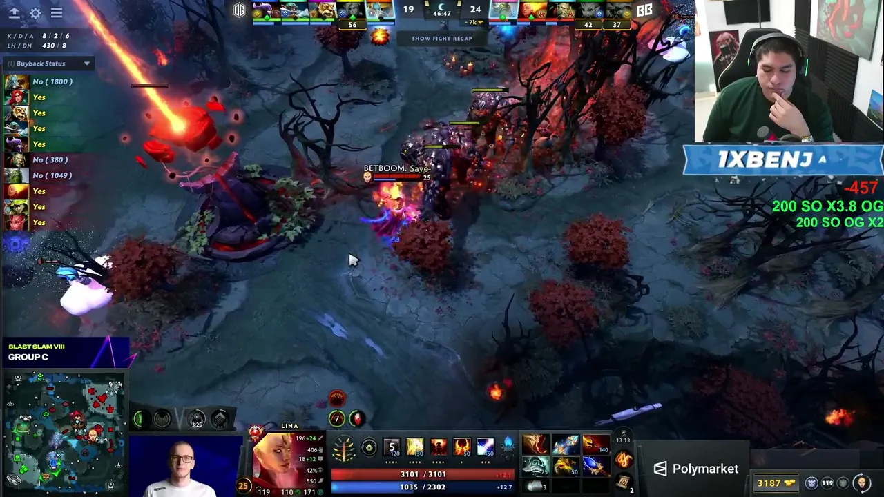 Benjaz — LA BLASTT!! / EL DEBUT DE TOPSHONNN/ / 1WIN VS TEAM SPIRIT / OG VS BB / CODIGO : 1XBENJAZ