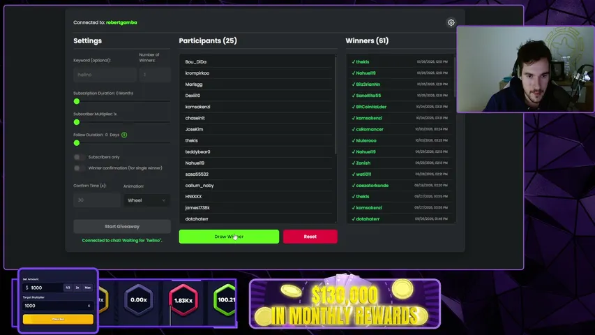 RobertGamba playing Slots & Casino - Live Casino Stream