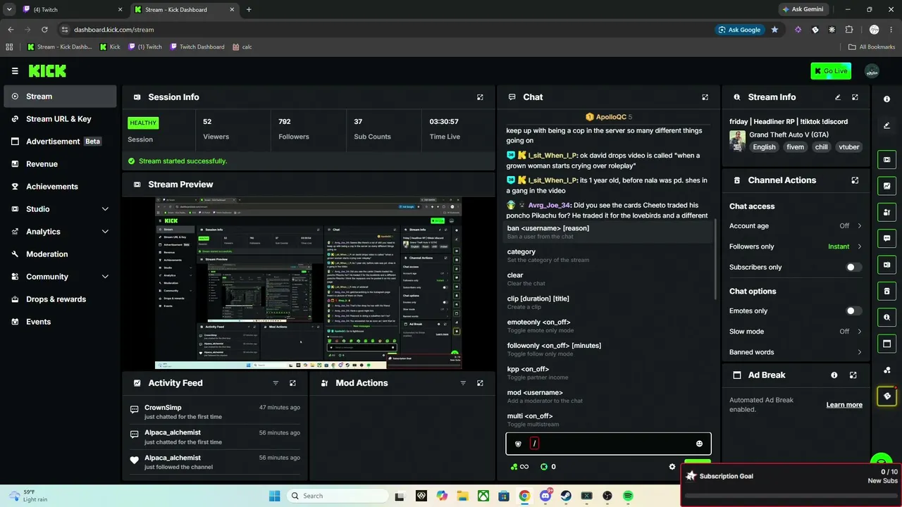 Tetrm live stream