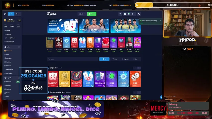 HumanTripod playing Slots & Casino - Live Casino Stream