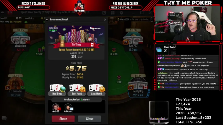 Live MTT Poker Stream.
