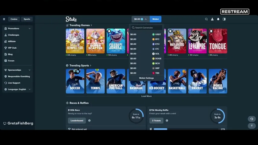 gretafishberg playing Slots & Casino - Live Casino Stream