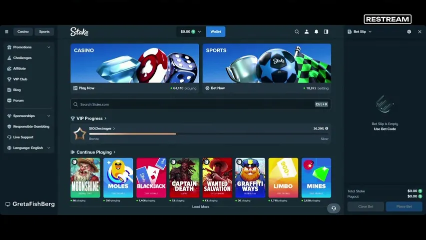 gretafishberg playing Slots & Casino - Live Casino Stream