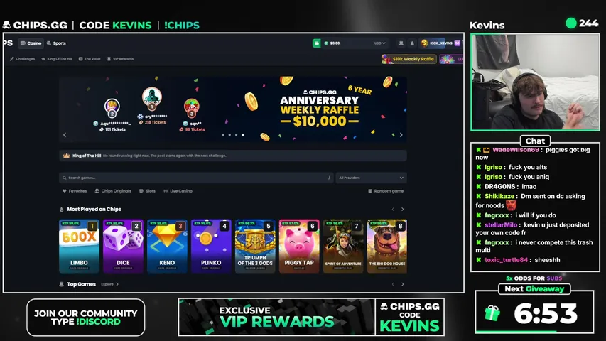 kevins playing Slots & Casino - Live Casino Stream