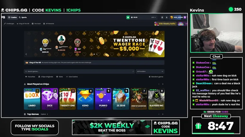 kevins playing Slots & Casino - Live Casino Stream