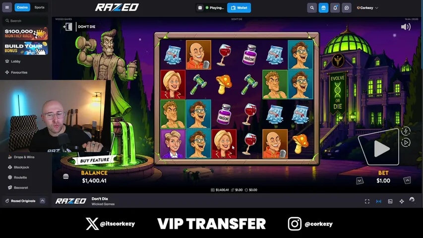corkezy playing Slots & Casino - Live Casino Stream