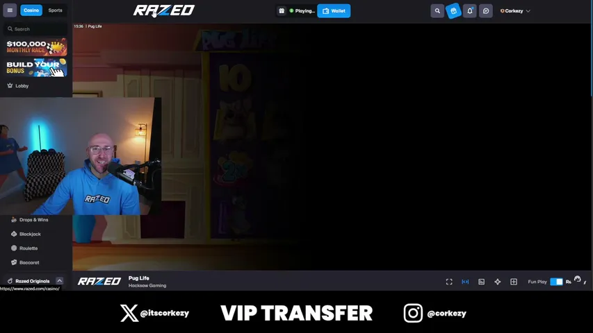 corkezy playing Slots & Casino - Live Casino Stream
