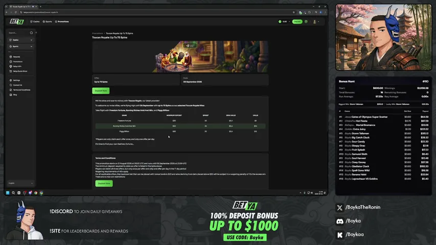 💎 $1,000 RAW 💎 GIVEAWAYS DAILY 💎 USE CODE: BOYKA 💎 !Betya 💎 !Discord !YT 💎
