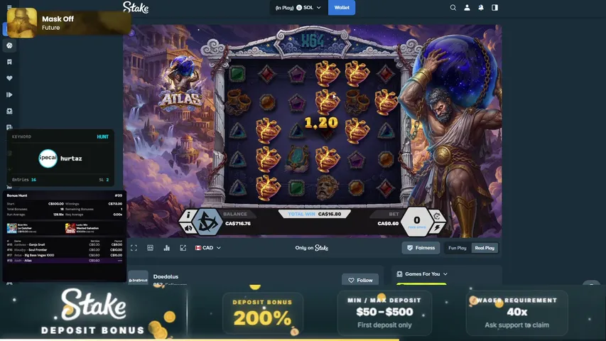 roostercatt playing Slots & Casino - Live Casino Stream