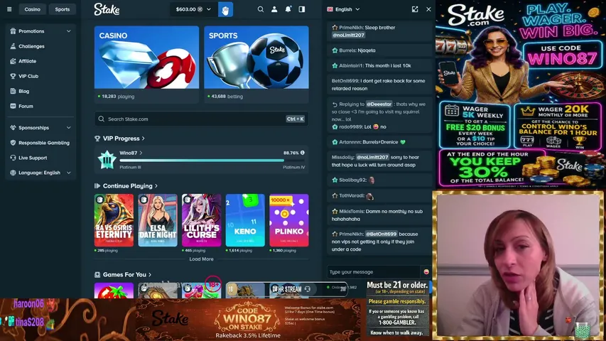 wino87 playing Slots & Casino - Live Casino Stream