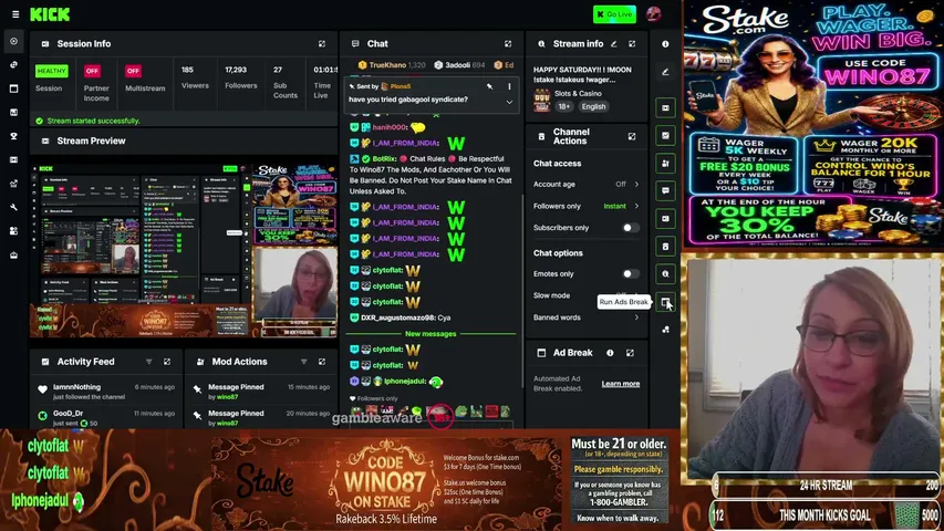 wino87 playing Slots & Casino - Live Casino Stream