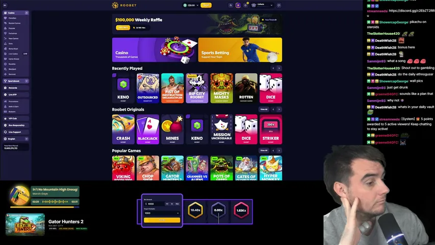 jarredcollects playing Slots & Casino - Live Casino Stream