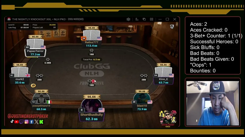 justincherotpoker playing Poker - Live Casino Stream