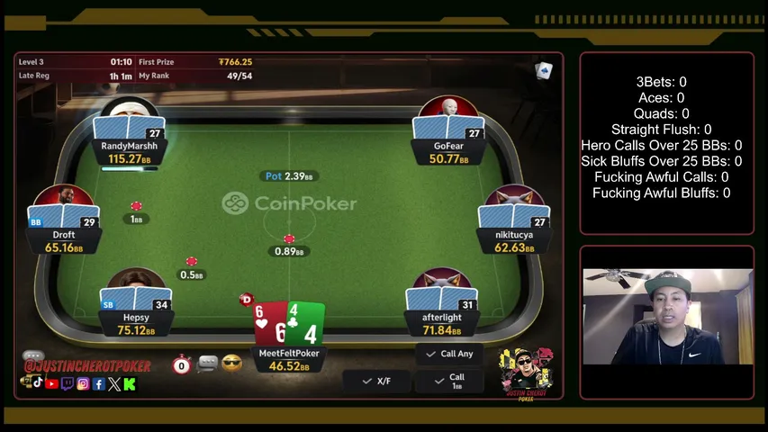 justincherotpoker playing Poker - Live Casino Stream