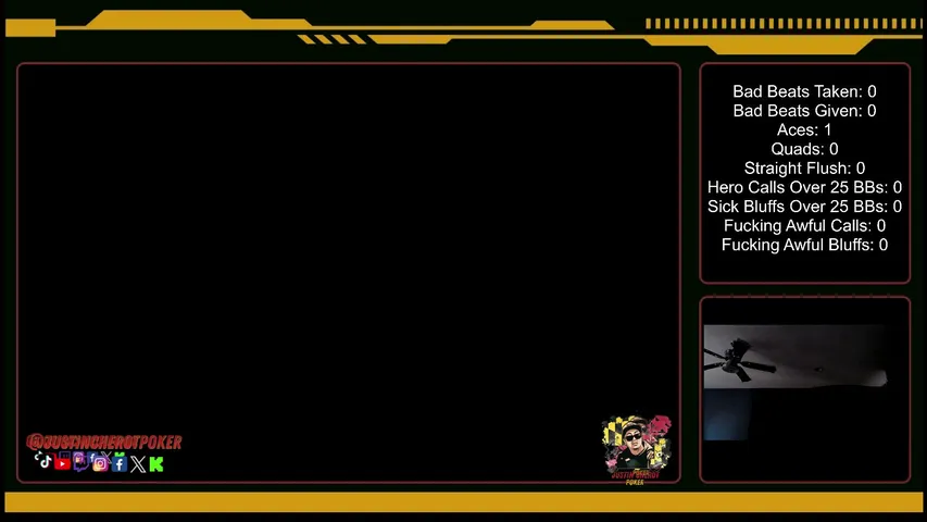 JustinCherotPoker playing Poker - Live Casino Stream