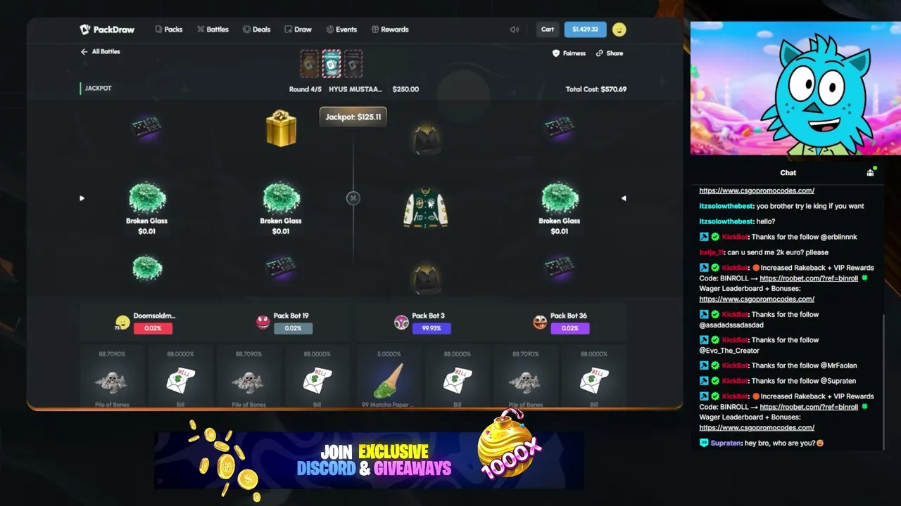 BinrollMaster live