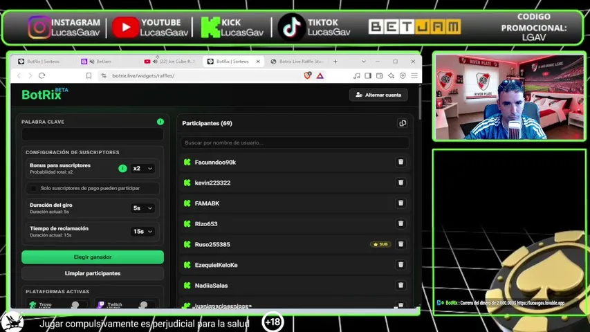 lucasgav playing Slots & Casino - Live Casino Stream