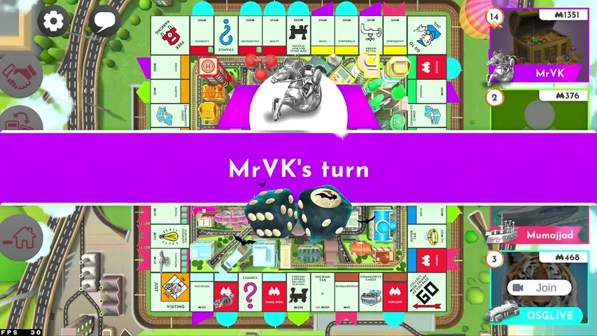 vasanth_yt playing Monopoly - Live Casino Stream