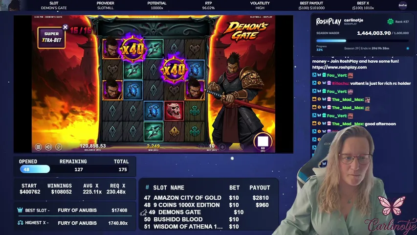 carlinotje playing Slots & Casino - Live Casino Stream