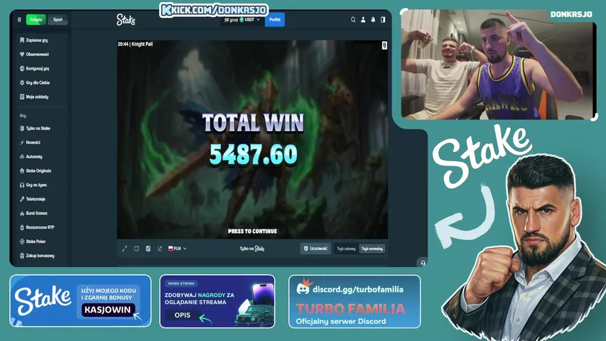 Stake - Don Kasjo Robię Max Win!❤️ !strona 🤑Kasa za Oglądanie, Kasa za Punkty!