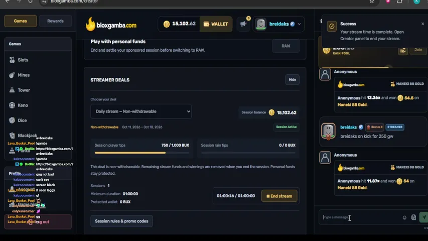 breidaks playing Slots & Casino - Live Casino Stream