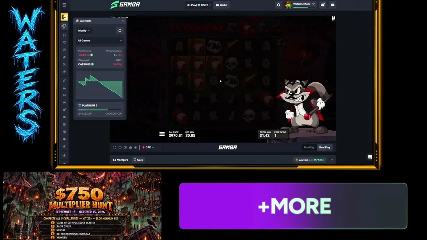 waters playing Slots & Casino - Live Casino Stream