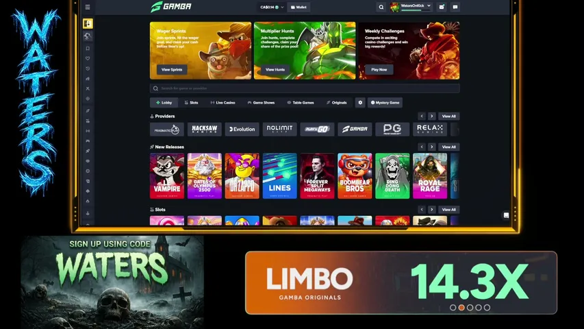 waters playing Slots & Casino - Live Casino Stream