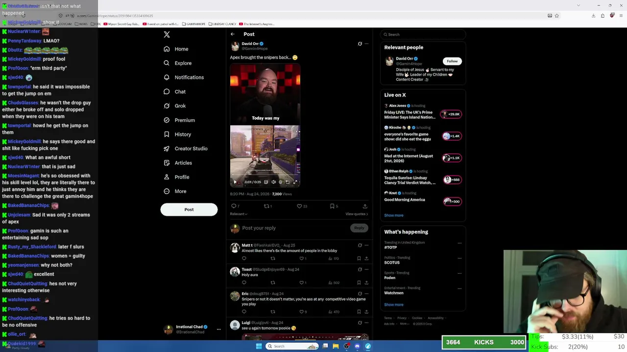 NEPAL DISASTER - NMPLOL/MALENA FINANCIAL ABUSE? - MALENA CLAIMS TOP OTK STREAMER MOLESTED WOMEN? - GAMIN4HOPE'S BAD DAY ON APEX LEGENDS