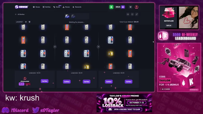 x0taylor playing Slots & Casino - Live Casino Stream