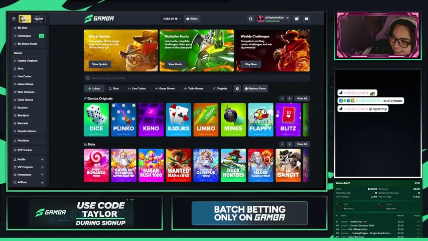 x0taylor playing Slots & Casino - Live Casino Stream
