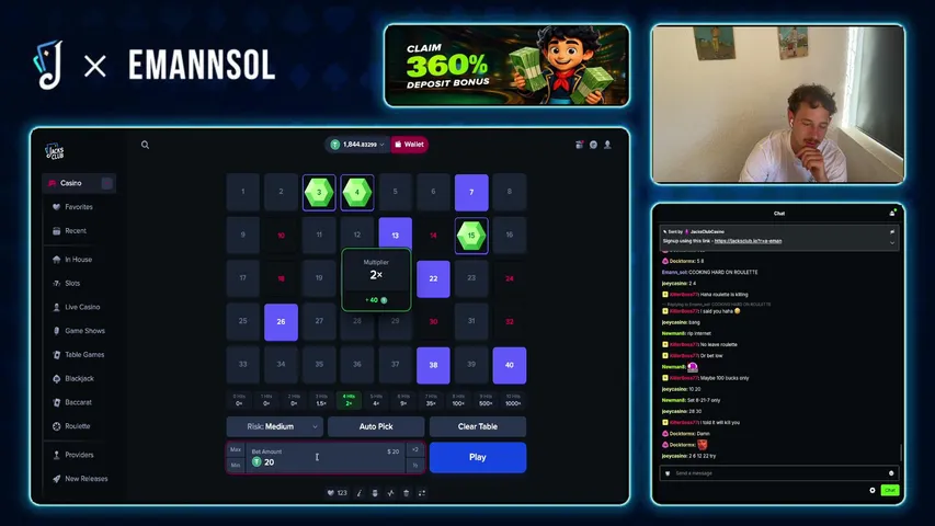 JacksClubCasino playing Slots & Casino - Live Casino Stream