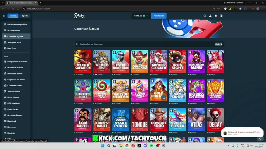 tachtouch playing Slots & Casino - Live Casino Stream