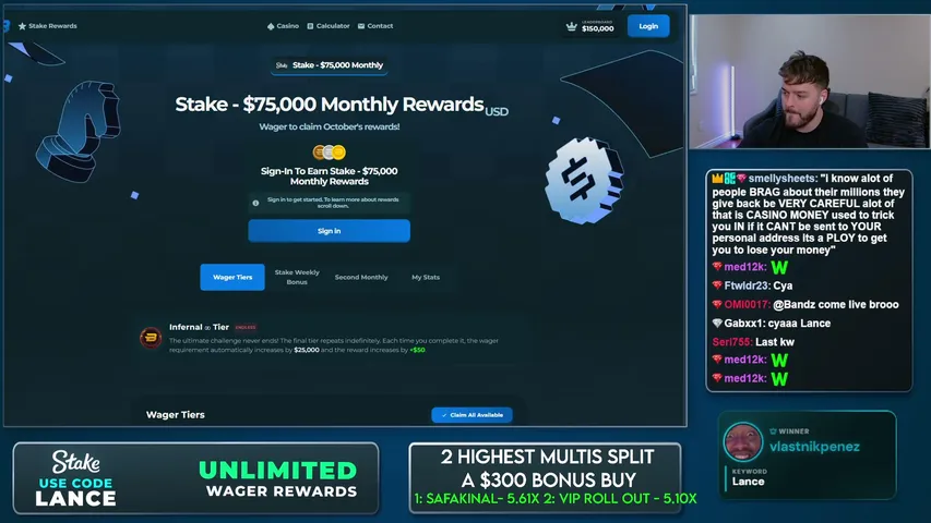 Lance playing Slots & Casino - Live Casino Stream