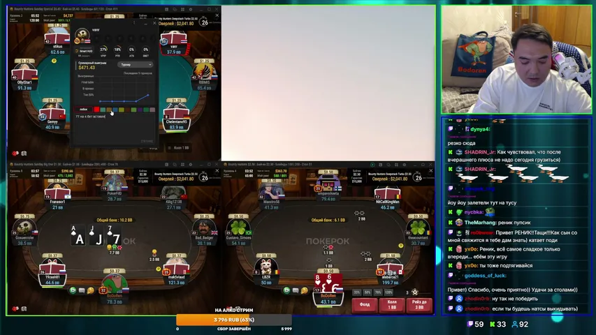 bodoren playing Monopoly Poker - Live Casino Stream