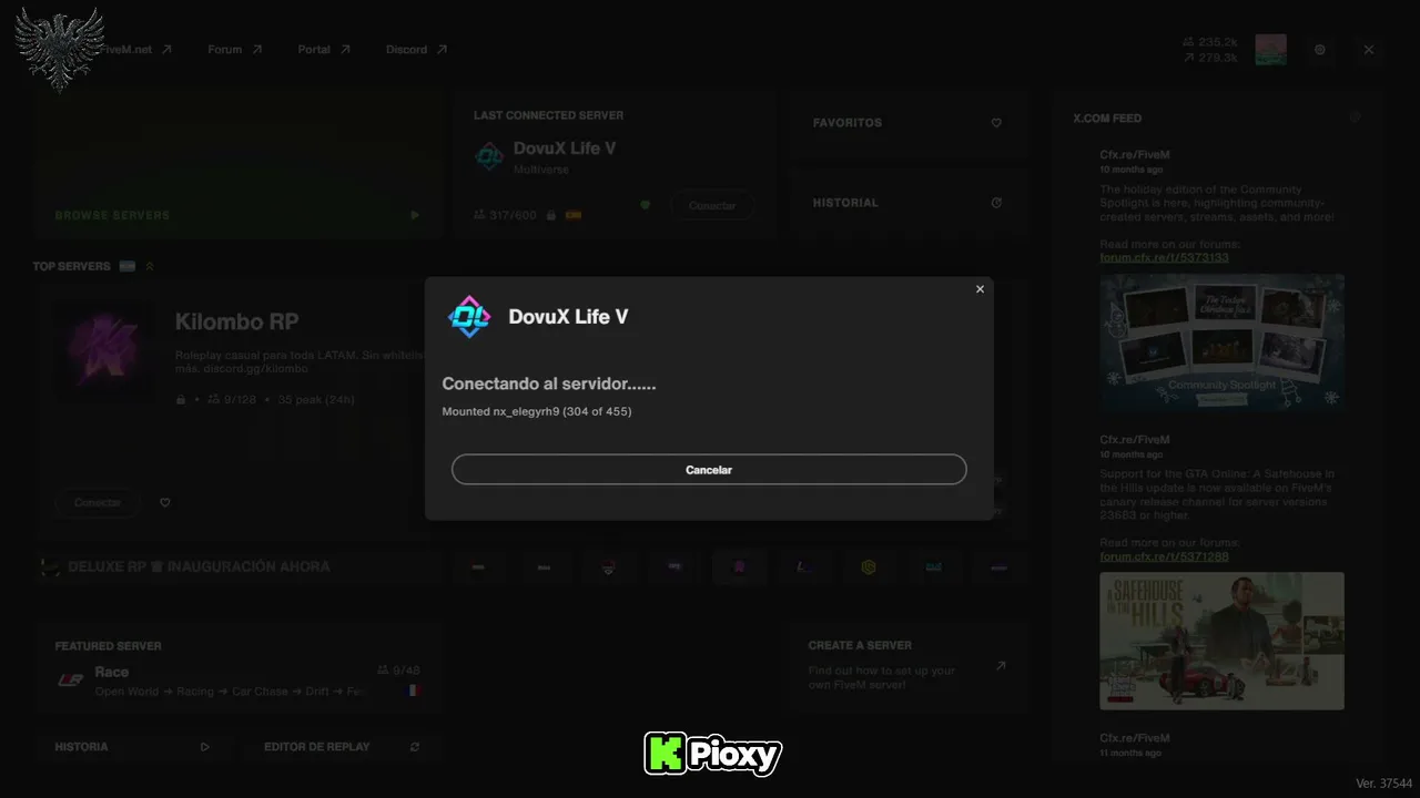 Pioxy live stream