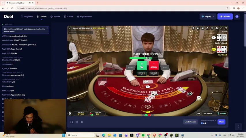 fusion10 playing Just Chatting - Live Casino Stream