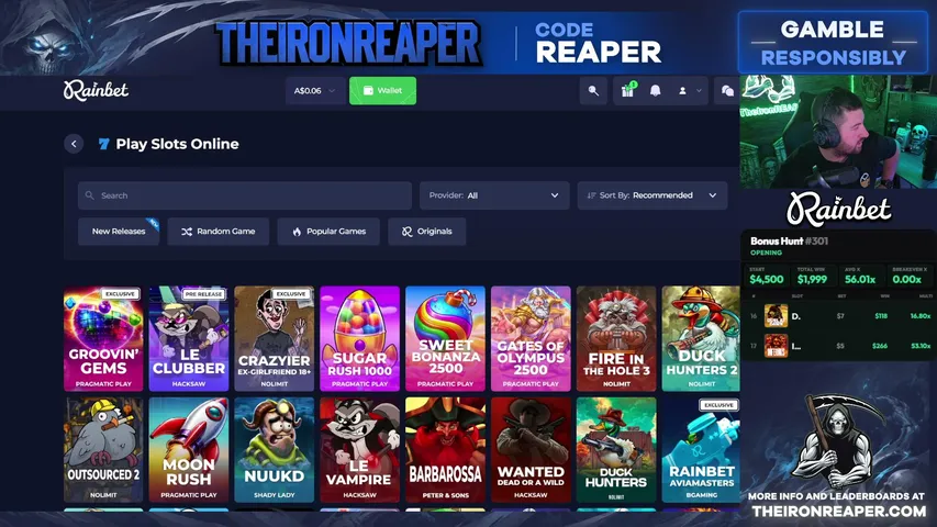 theironreaper playing Slots & Casino - Live Casino Stream