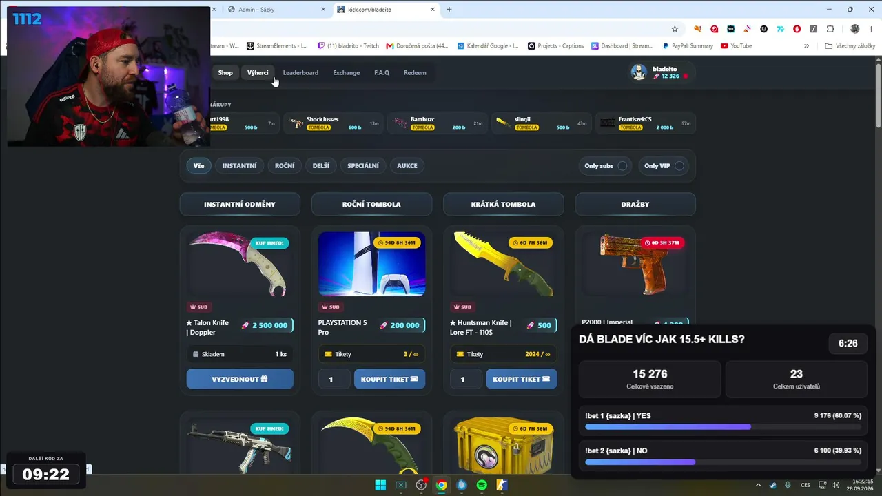 bladeito — 🔴FACEIT ELO CHALLENGE - KDYŽ DÁM ZA 4 HRY 70 KILLS, DÁVÁM DO CHATU 50€ SKIN🌟19:00 OPENING NHL KARET🌟SVÁTEČNÍ STREAM🌟 !shop