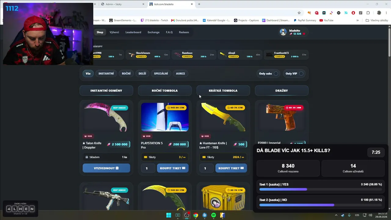 bladeito — 🔴FACEIT ELO CHALLENGE - KDYŽ DÁM ZA 4 HRY 70 KILLS, DÁVÁM DO CHATU 50€ SKIN🌟19:00 OPENING NHL KARET🌟SVÁTEČNÍ STREAM🌟 !shop