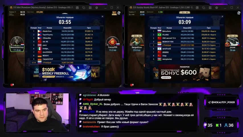 Nokautov playing Monopoly Poker - Live Casino Stream