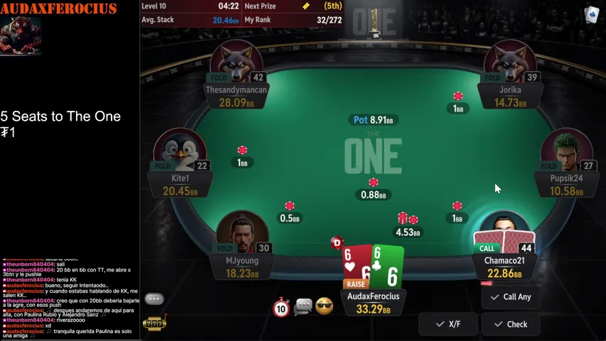 audaxferocius playing Poker - Live Casino Stream