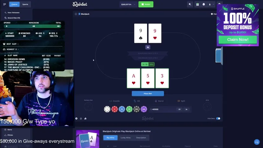 liamelm playing Slots & Casino - Live Casino Stream