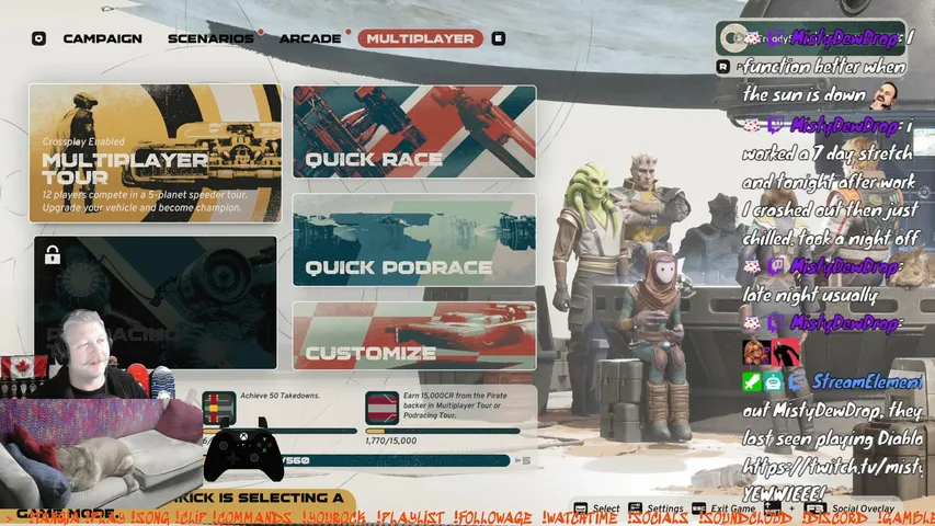 FreddyStone playing Star Wars: Galactic Racer - Live Casino Stream