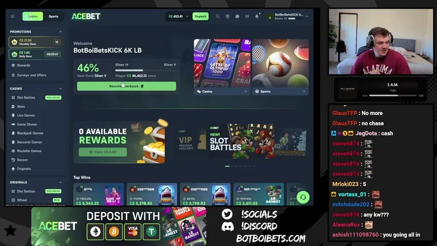 BotBoiBets playing Slots & Casino - Live Casino Stream