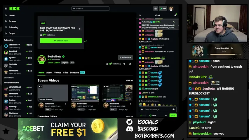 BotBoiBets playing Slots & Casino - Live Casino Stream